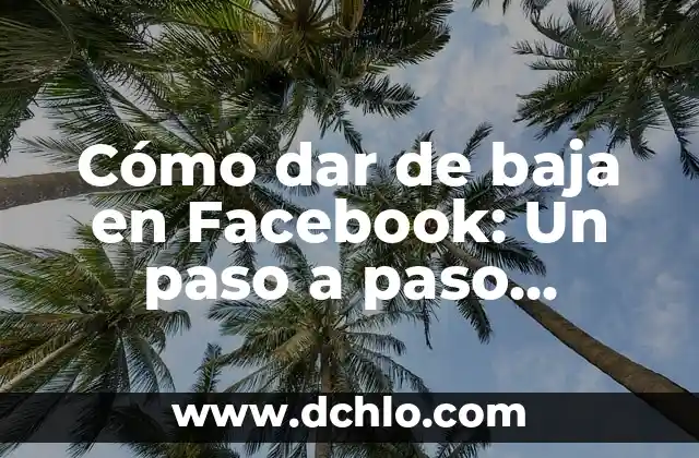 Tacos de Goma para Botas de Fútbol: Mejora tu Juego con los Mejores 5 Cómo dar de baja en Facebook: Un paso a paso definitivo para cerrar tu cuenta