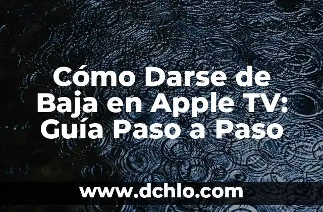 Menú Inicio de Excel: Guía Completa y Explicación 5 Cómo Darse de Baja en Apple TV: Guía Paso a Paso