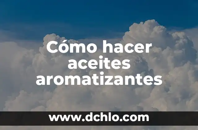 Como hacer mesa flotante con cadenas 6 Cómo hacer aceites aromatizantes