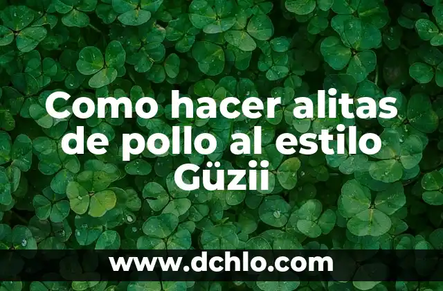 Como hacer alitas de pollo al estilo Güzii