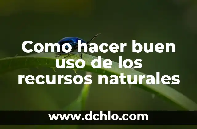 Distribución: El Arte de Redistribuir Recursos 4 Como hacer buen uso de los recursos naturales