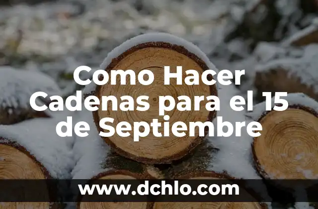 Cómo hacer cadenas para tejer 4 Como Hacer Cadenas para el 15 de Septiembre