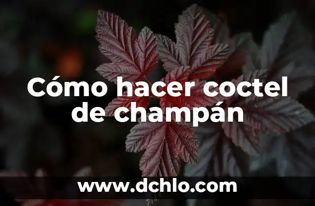 Cómo Hacer un Mojito de Fresa: Receta y Trucos para Preparar este Delicioso Cóctel 6 Cómo hacer coctel de champán