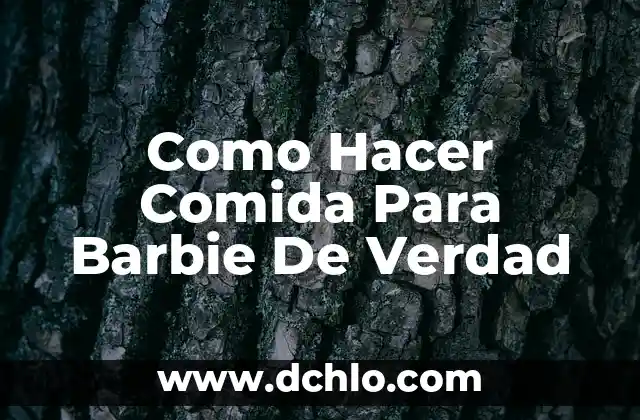 Como hacer dinero de verdad en internet 3 Como Hacer Comida Para Barbie De Verdad