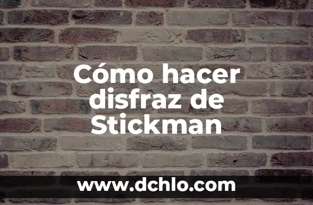 Cómo hacer un disfraz de puerro 4 Cómo hacer disfraz de Stickman