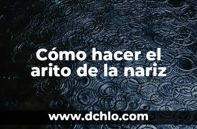 Como Hacer Valga 4 Cómo hacer el arito de la nariz