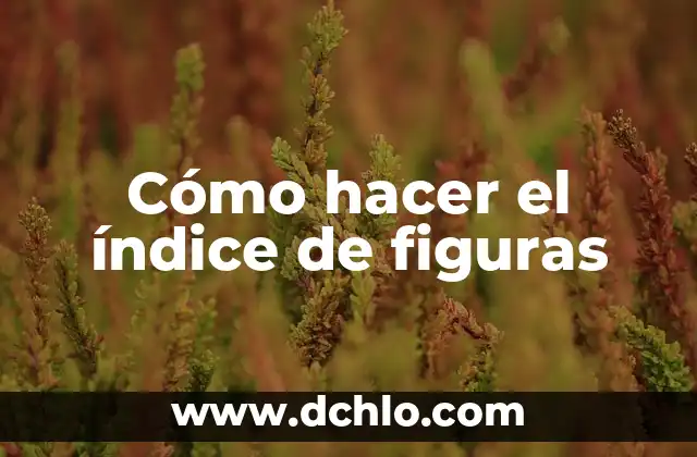 Como hacer el índice de una monografía en Word 2013 3 Cómo hacer el índice de figuras
