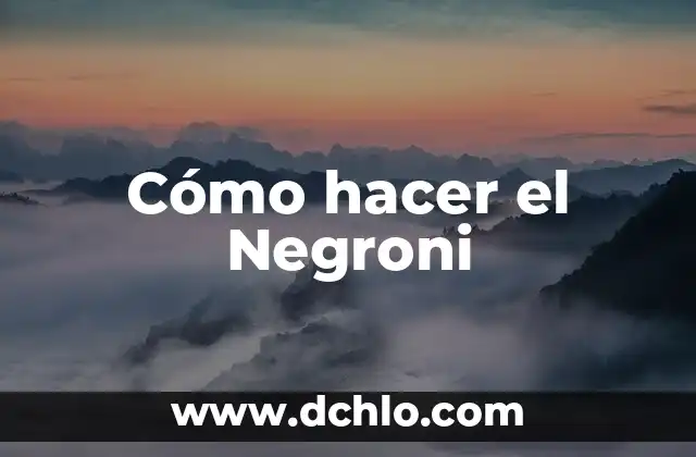 Cómo hacer una carrillera 5 Cómo hacer el Negroni