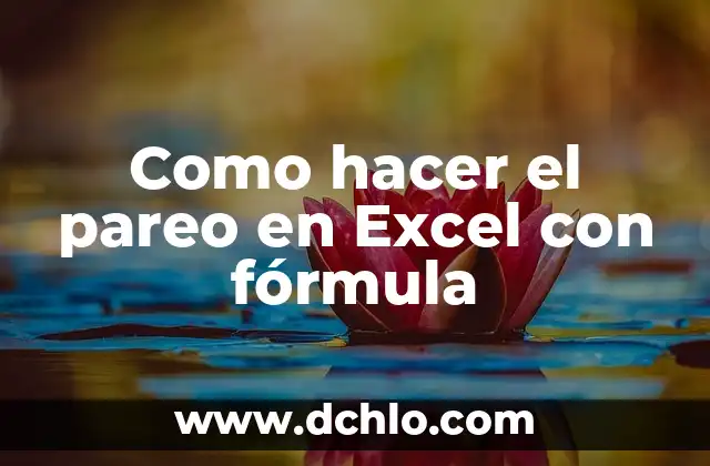 Cómo hacer una pirámide invertida 5 Como hacer el pareo en Excel con fórmula