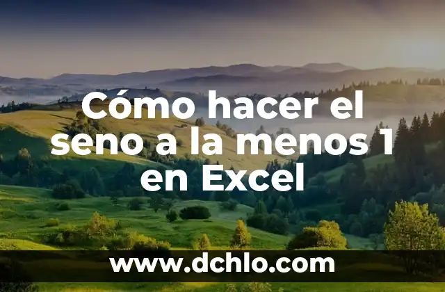 Cómo hacer torta marmolada de 1 kilo 5 Cómo hacer el seno a la menos 1 en Excel