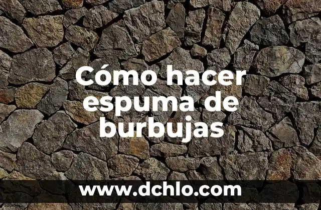 Cómo hacer espuma con la leche 5 Cómo hacer espuma de burbujas