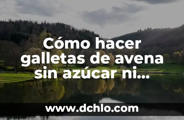 C贸mo hacer leche de avena en copos 5 C贸mo hacer galletas de avena sin az煤car ni mantequilla