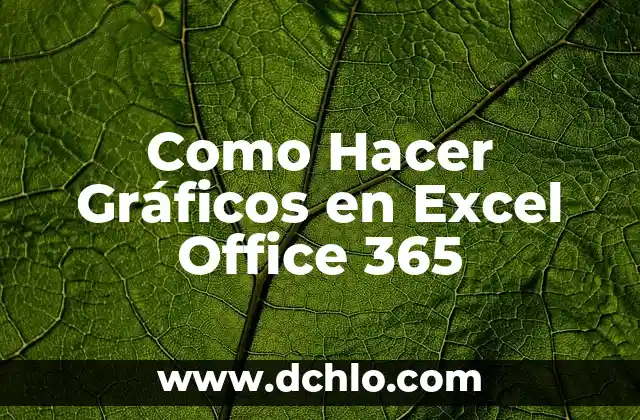 Como Hacer Gráficos en Excel Office 365