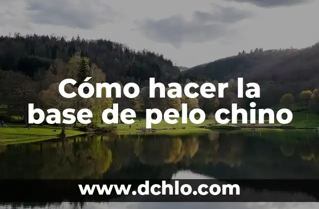 Cómo hacer tu base de maquillaje casera 4 Cómo hacer la base de pelo chino