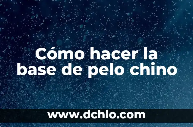 Cómo hacer tu base de maquillaje casera 8 Cómo hacer la base de pelo chino