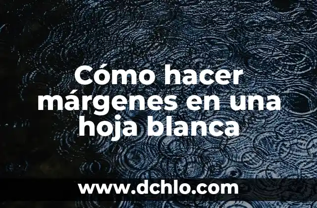 Hoja de Seguridad SDS Significado 5 Cómo hacer márgenes en una hoja blanca