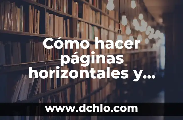 C贸mo hacer un traje de momia 3 C贸mo hacer p谩ginas horizontales y verticales en Word