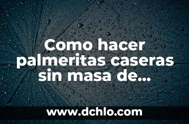 Como hacer masa de pizza 6 Como hacer palmeritas caseras sin masa de hojaldre