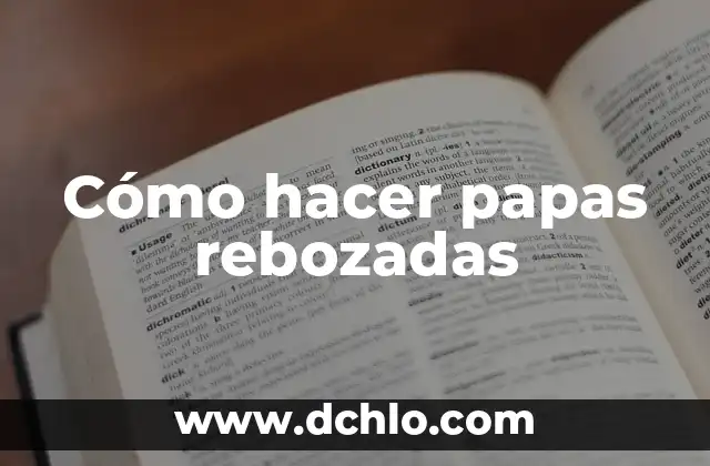 Como hacer papas guisadas con jitomate y cebolla 3 Cómo hacer papas rebozadas