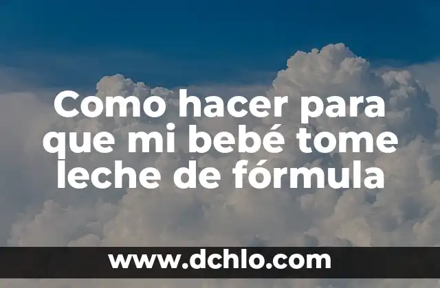 Como hacer que Excel tome los puntos como comas 4 Como hacer para que mi bebé tome leche de fórmula