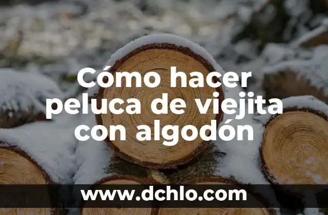 Cómo hacer una oveja con una botella y algodón 6 Cómo hacer peluca de viejita con algodón
