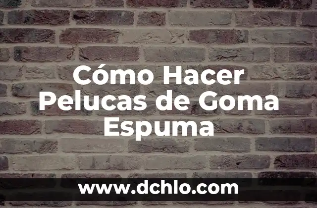 Cómo hacer espuma con la leche 3 Cómo Hacer Pelucas de Goma Espuma