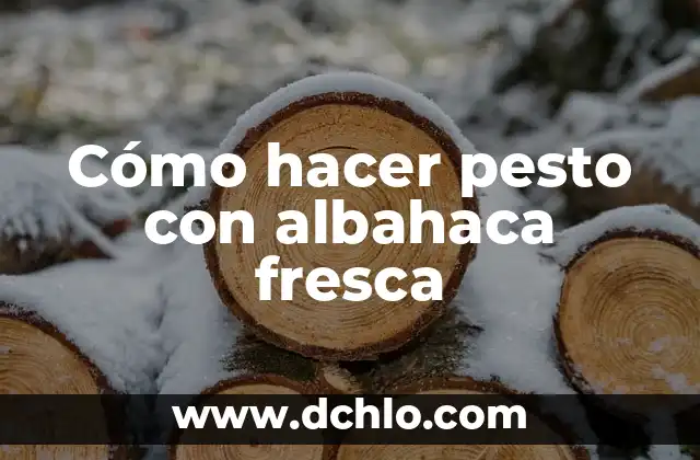 Significado de sentir olor a albahaca 3 Cómo hacer pesto con albahaca fresca
