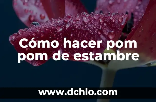Cómo hacer pom pom de estambre 3 Cómo hacer pom pom de estambre