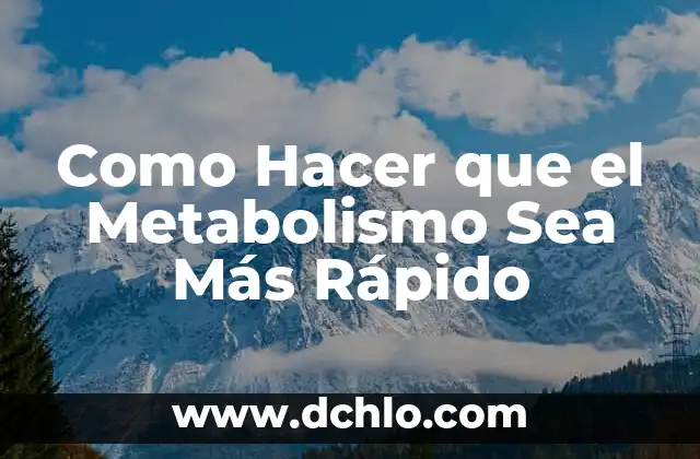 Cómo Hacer para que Me Crecerá Más Rápido el Cabello 5 Como Hacer que el Metabolismo Sea Más Rápido