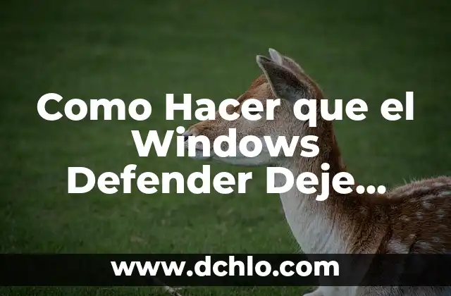 ¿Cómo detener Windows Defender en Windows 11? 3 Como Hacer que el Windows Defender Deje Abrir Programas