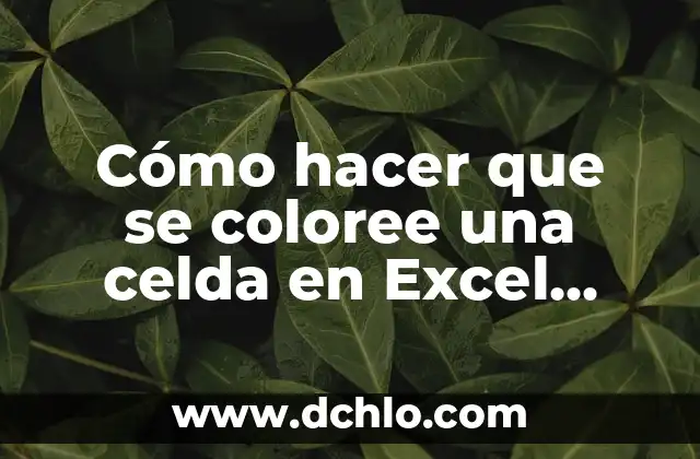 Como hacer que PowerPoint te corrija ortografía automáticamente 6 Cómo hacer que se coloree una celda en Excel automáticamente