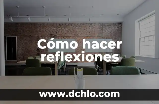 La Moderna Capítulo de Ayer: Análisis y Reflexiones 4 Cómo hacer reflexiones