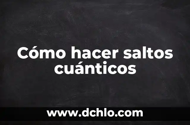 Cómo hacer un romboedro 6 Cómo hacer saltos cuánticos
