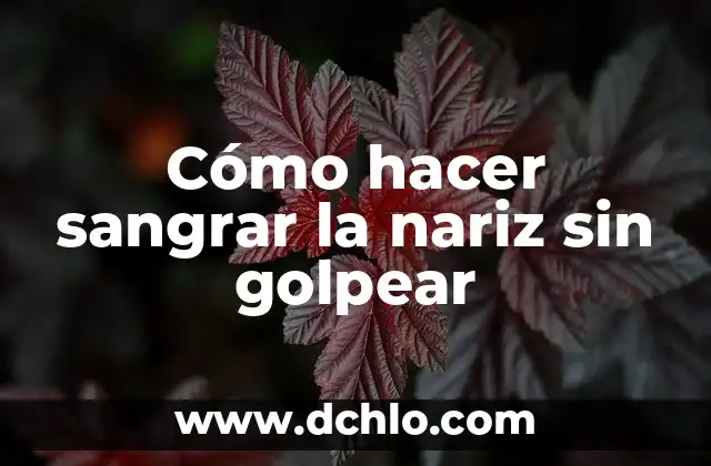Cómo hacer un poema para niños 6 Cómo hacer sangrar la nariz sin golpear