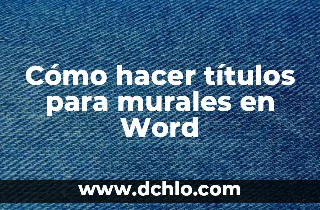 Cómo hacer una demanda civil por daños y perjuicios 3 Cómo hacer títulos para murales en Word
