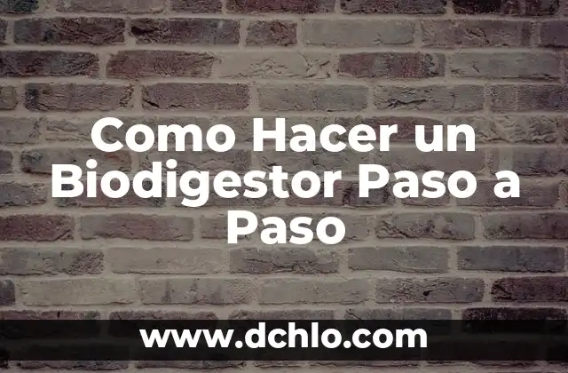 Cómo hacer un moño cordobés paso a paso 5 Como Hacer un Biodigestor Paso a Paso