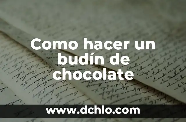 Cómo Hacer Budín de Pan al Horno 5 Como hacer un budín de chocolate