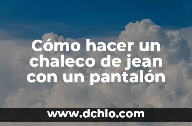 Cómo hacer un chaleco vaquero de una chaqueta 6 Cómo hacer un chaleco de jean con un pantalón