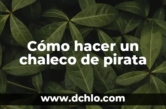 Cómo hacer un chaleco vaquero de una chaqueta 4 Cómo hacer un chaleco de pirata
