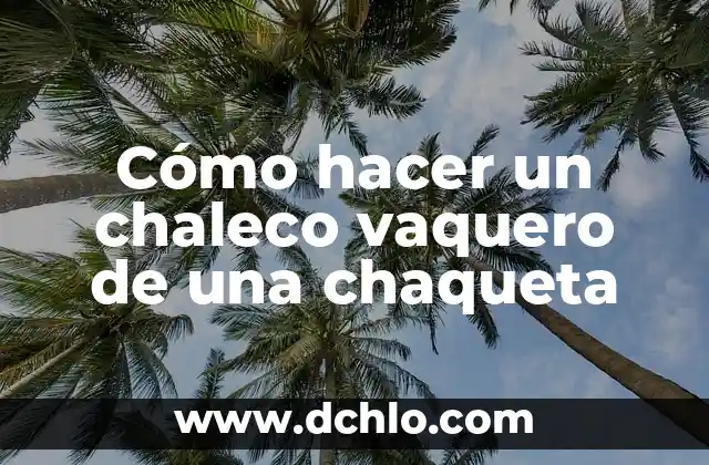 Cómo hacer un chaleco de jean con un pantalón 3 Cómo hacer un chaleco vaquero de una chaqueta