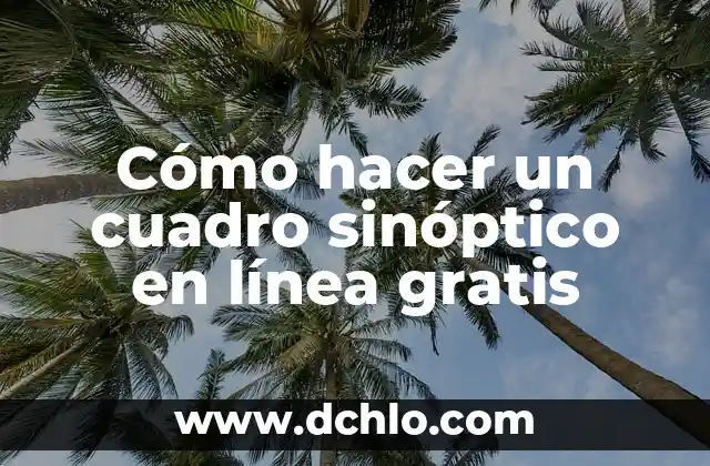 Cómo hacer mi sitio web gratis 7 Cómo hacer un cuadro sinóptico en línea gratis