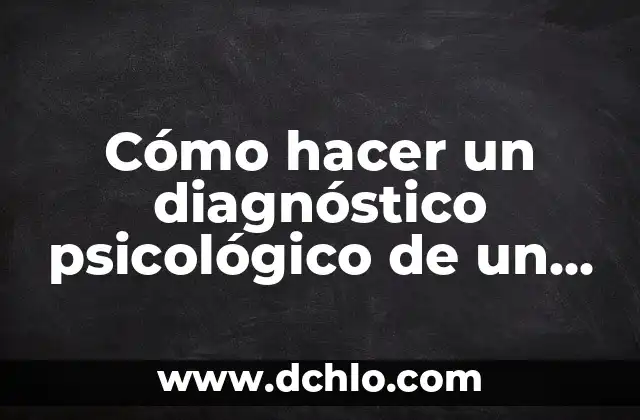 Como hacer mesa flotante con cadenas 3 Cómo hacer un diagnóstico psicológico de un niño