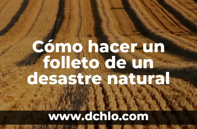Cómo hacer cera natural para depilar 5 Cómo hacer un folleto de un desastre natural
