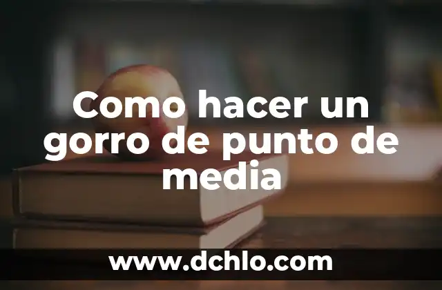 Homónimos con Significado de Media 5 Como hacer un gorro de punto de media