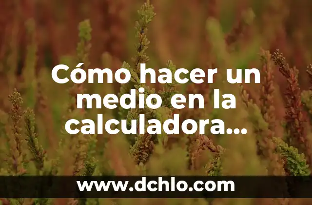 Cómo Hacer Adornos para un Trifoliario para una Feria Científica 7 Cómo hacer un medio en la calculadora científica