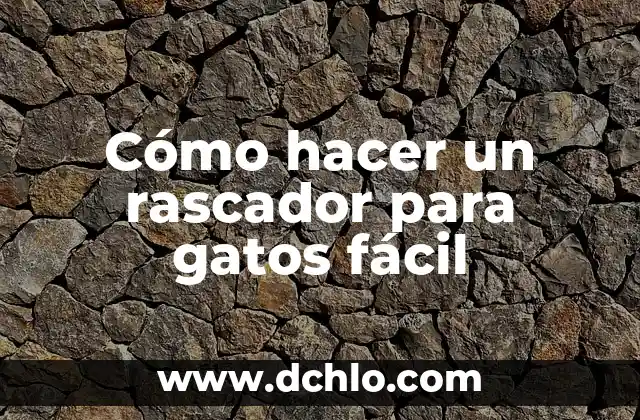 Como hacer mesa flotante con cadenas 8 Cómo hacer un rascador para gatos fácil