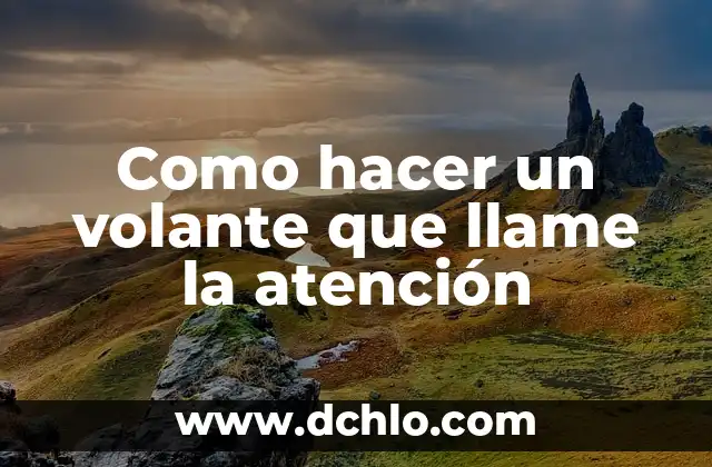 Atención y sus Problemas de Origen Biológico 4 Como hacer un volante que llame la atención