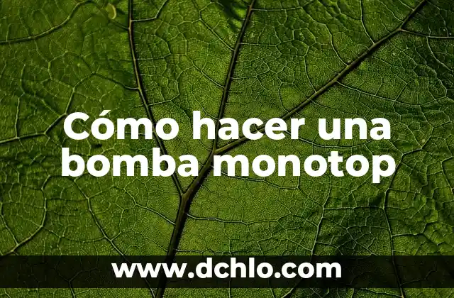 Significado de Se lo pasa bomba 6 Cómo hacer una bomba monotop