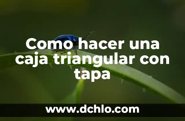 Cómo hacer una pirámide triangular con cartulina 3 Como hacer una caja triangular con tapa