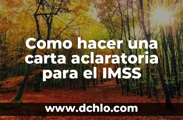 Como hacer para trabajar en el IMSS 8 Como hacer una carta aclaratoria para el IMSS